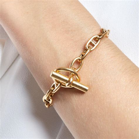 hermes chaine d'ancre bracelet 18k gold|hermes diamond bangle bracelet.